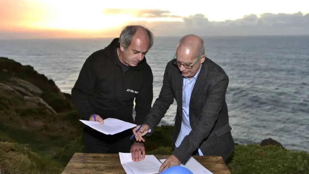 Xos&eacute; Regueira, deputado provincial do BNG e respons&aacute;bel de Turismo da Deputaci&oacute;n, no acto en Cabo Vil&aacute;n